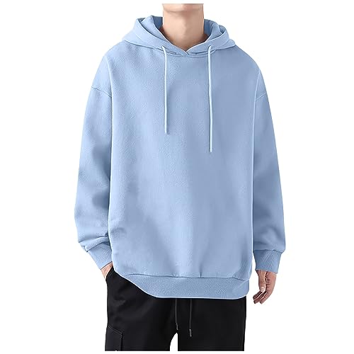 Kapuzenpulli Weiß, Herbst Und Winter Männer Lockere Große Kapuzenpullover Solide Lässig Pullover Y2K Tshirt Sweatjacke 164 Sweatshirtjacken Mens Zip Up Hoodie Woman Clothes (4XL, Pink Blue) von Generisch