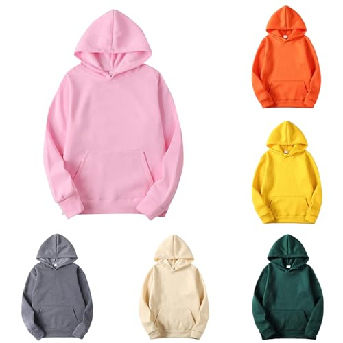 Kapuzenpullover Für Herren Reine Farbe Pulli Kapuzenshirt Classic Fleece Pullover Herren Hoodies Mit Taschen Fall Winter Hoodie Herren Kapuzenpullover Sweatshirt Persönlichkeiten Lässige Fit Pullover von Generisch