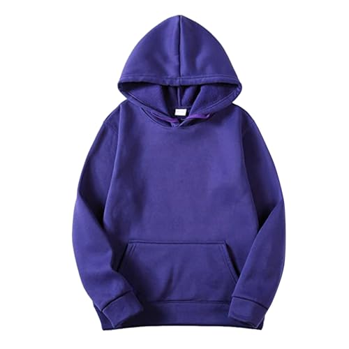 Kapuzenpullover Herren Grau Kapuzenpulli Herren Hoodie Dünn Einfarbig Langarmshirt Bequeme Sweatshirt Lässig Pullover Langarm Sweatpullover Loose Fit Kapuzenshirt Baumwolle Einfarbig Sweatshirts von Generisch