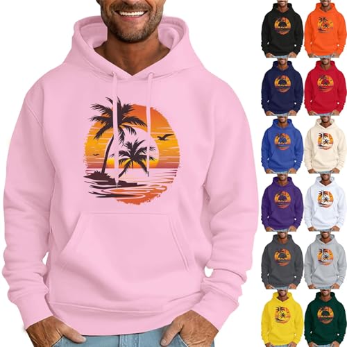 Kapuzenpullover Herren Langarm Hoodie Herrens Warm Pullover mit Kapuze Casual Einfarbig Kapuzenjacke Hoodies Baumwolle Sweatshirt Hoody Männer Basic Sweatjacke,Arbeitspullover Herren Winter,Retro-Mode von Generisch