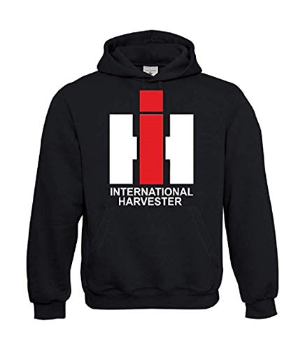 Kapuzenpullover - IHC International Harvester Traktor Lustig (DE/NL/SE/PL, Alphanumerisch, 3XL, Regular, Regular, Schwarz) von Generisch