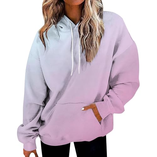 Kapuzenpullover für Damen Hoodie Langarm Oversize Henley Einfarbig Drawstring Pullover mit Kapuze Damen Sweater Beige Herrlicher Kapuzenjacke Mit Aufdruck Damen Schwarz Hoodie Damen Oversized Y2K von Generisch