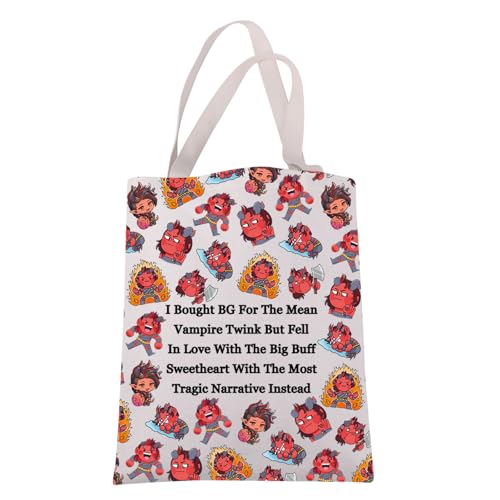 Karlach Gift BG-3 Game Tote Bag Video Game Lover Gift BG3 Character Shoulder Bag RPG Gamer Gift Cartoon Karlach Merch, Karlach Tragetasche von Generisch