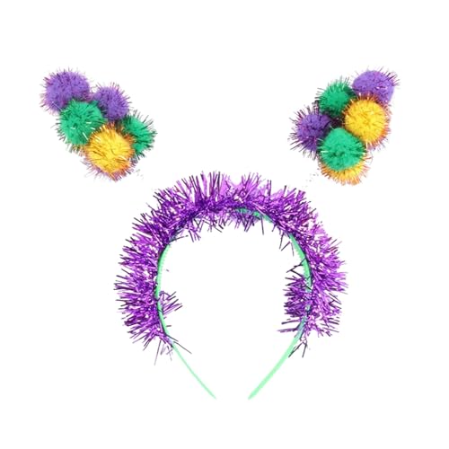 Karneval Haarband Party Zubehör Festival Feier 2025 Stirnband Performance Kopfaccessoire für Events Feierlichkeiten (Purple, One Size) von Generisch