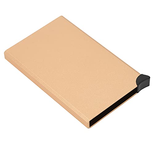 Kartenhalter, Business Anti-Diebstahl Antimagnetisch Popup X 55 Kreditkarten-Blockierung Kartenetui Tasche PU Leder Automatische Up Wallet A um Legierung Slim Pocket Golden, goldfarben, x-55# von Generisch