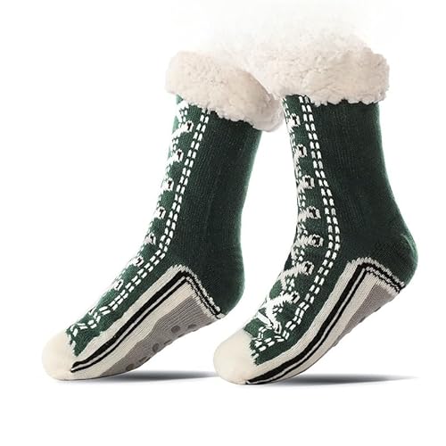 Kaschmir Haussocken Damen, ultra-dicke cashmere slipper socks, warme cashmere socks mit rutschfester Sohle, For Home (C, Eine Größe, Erwachsene, Einheitsgröße, Alphanumerisch, EU Schuhgrößensystem, M) von Generisch