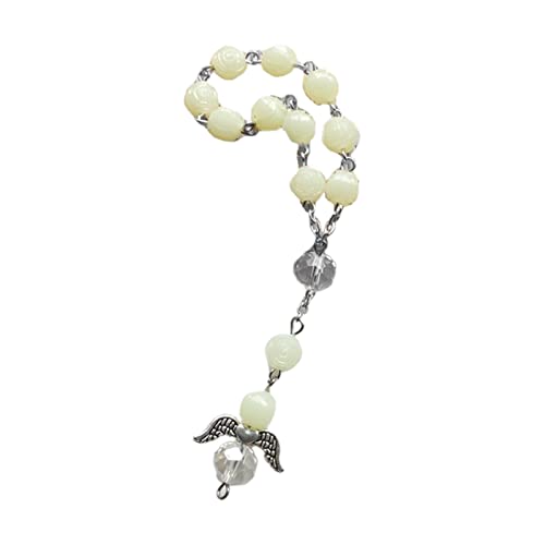 Katholischer Rosenkranz mit Edelstahl-Charm, religiöser Schmuck, Geschenk für Frauen, Mädchen, Teenager – Gebet, Meditation, Taufe, 1 von Generisch