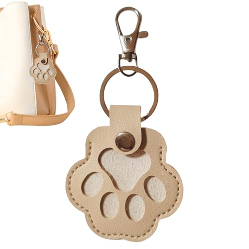 Katzenpfotenschlüsselkaint - Haustierhaardenkmalzerchen | Anhänger Keepsake Jewelry Charme | Lagerzubehör mit sentimentalem Design für Männer, Mädchen, Brieftasche, Frauen, Handy von Generisch