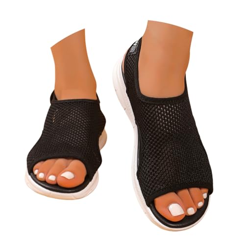 Keilsandaletten Damen Leder - Modische Offener Peeptoes Kreuzgurte Strand Orthopädische Bequeme Zehenbereich Slingback Knöchelriemen Schlupfsandalen Freizeitschuhe Keilabsätze Keilsandaletten Damen Leder - Modische Offener Peeptoes Kreuzgurte Strand Orthopädische Bequeme Zehenbereich Slingback Knöchelriemen Schlupfsandalen Freizeitschuhe Keilabsätze von Generisch
