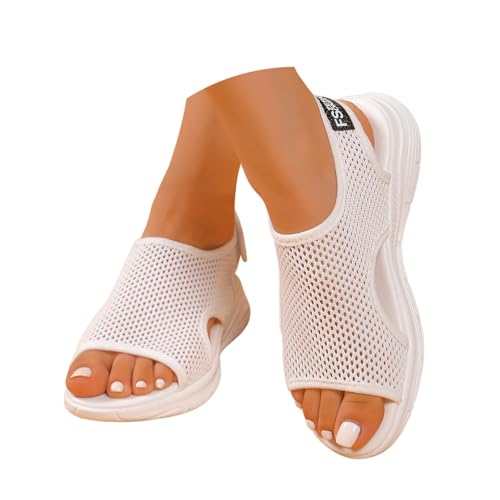 Keilsandaletten Damen Leder - Modische Offener Peeptoes Kreuzgurte Strand Orthopädische Bequeme Zehenbereich Slingback Knöchelriemen Schlupfsandalen Freizeitschuhe Keilabsätze Keilsandaletten Damen Leder - Modische Offener Peeptoes Kreuzgurte Strand Orthopädische Bequeme Zehenbereich Slingback Knöchelriemen Schlupfsandalen Freizeitschuhe Keilabsätze von Generisch