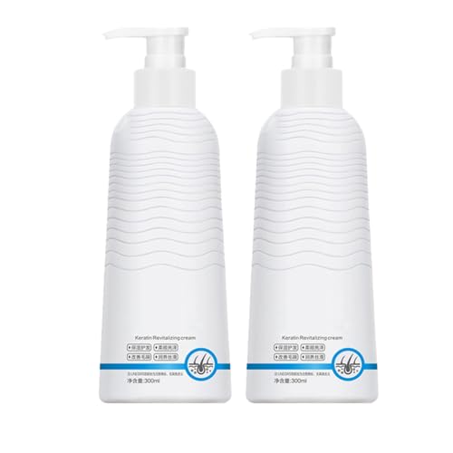 Keratin Revitalizing Cream, Consolidateh Keratin Revitalizing Cream, Keratin-Revitalizingcream Conditioner, Hair Smoothing Leave-In Conditioner for Women (2pcs) von Generisch