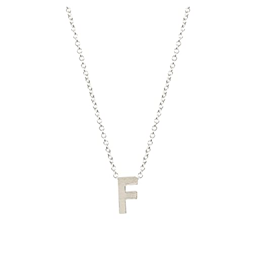 Kette Damen Zierliche Silber-Anfangsketten für Frauen 14 Karat Gold gefüllte geschichtete Silberketten für Frauen AZ 26 Alphabet-Anfangsketten für Keltenkreuz Anhänger (F, One Size) von Generisch