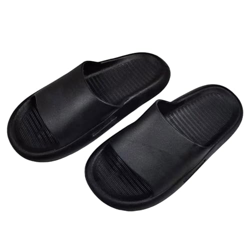 Kids Cloud Slides Jungen Mädchen Duschhausschuhe Slip on Slide Sandalen rutschfest Sommer Strand Pool Schuhe Sommer Kinder Flip Flops Mädchen, Schwarz , 39 EU von Generisch
