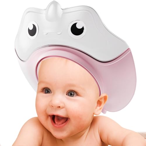 Kids Shower Cap - Bath Caps | Comfortable Bathing Caps, Reusable Waterproof Adjustable Cartoon Dinosaur Shape Bathing Shield For Girls/Boys, For Hair Washing von Generisch