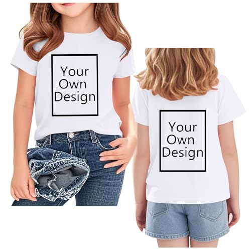 Kinder Custom T-Shirt mit Foto Bedrucken Lassen Personalisiertes Shirts Pullover Tops Selbst Gestalten Kurzarmshirt DIY Lustige Tees Bluse Teeneger Mädchen Jungen Geschenke für 2-14 Jahre Kinder Custom T-Shirt mit Foto Bedrucken Lassen Personalisiertes Shirts Pullover Tops Selbst Gestalten Kurzarmshirt DIY Lustige Tees Bluse Teeneger Mädchen Jungen Geschenke für 2-14 Jahre von Generisch