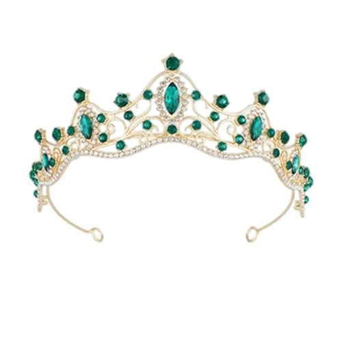 Kinder Haarschmuck Mädchen Hochzeit Geburtstag Festaccessoires Prinzessin Mädchenfest Schmuck Mädchenkopfschmuck Kinderkopfschmuck (Green, 8Over 8 years old) von Generisch