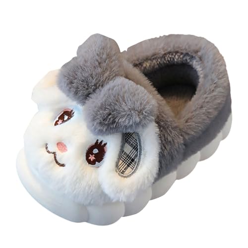 Kinder Häschen Kleinkind Hausschuhe Jungen Mädchen Winter Plüsch Warm Anti-Rutsch Weiche Kinder Niedlich Cartoon Flauschig Lustige Hausschuhe Kaninchen Hausschuhe für Mädchen von Generisch