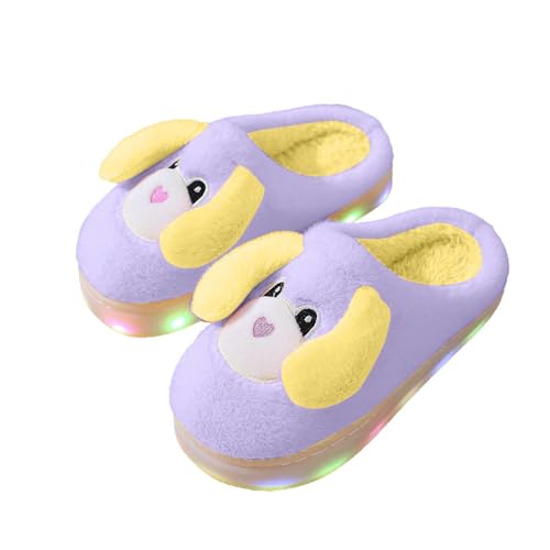 Kinder Hausschuhe Mädchen Weich barfuss rutschfest Pantoffeln Kindergarten Wärme Weiche Plüsch Slippers Atmungsaktive Turnschläppchen Weich Slippers von Generisch