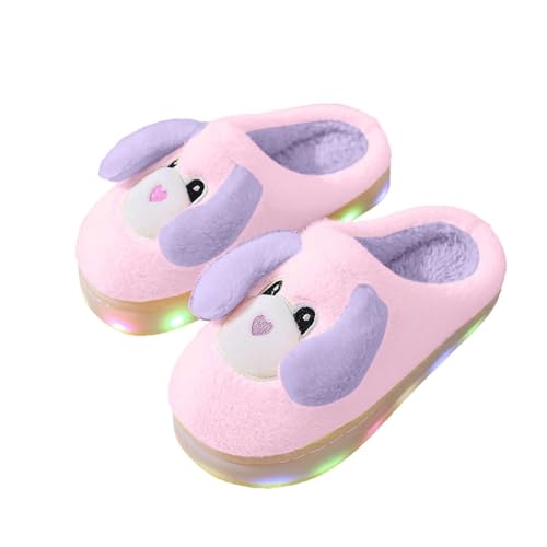 Kinder Hausschuhe für Mädchen und Jungen Cartoon Tier Slipper Winter Plüsch warme Slip-On Comfy Preppy Hausschuh House Indoor Schuhe Lauflernschuhe von Generisch