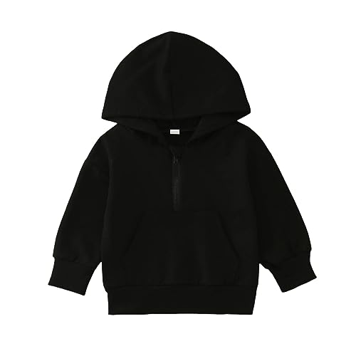 Kinder Hoodie Kleinkind Baby Kapuzenpullover mit Reißverschluss Langarm Hoodies Pullover Plus Samt-Sweatshirt Herbst Winter Modische Warm Sweatshirts Kinder Kapuzen Sweaterjacke für 0-3 Jahre von Generisch