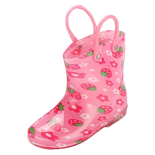 Kinder Jungen Mädchen Gummistiefel Regenschuhe Leichte rutschfeste Regenschuhe Cartoon Wasserdicht Regenstiefel Atmungsaktiv Regen Schule Freizeit Garten Camping von Generisch