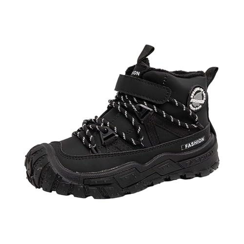 Kinder Jungen Winter Schneestiefel Kleinkind rutschfeste Fleece Booties Warme Schuhe Baby Sport Outdoor Walking Ankle Boot, Schwarz , 33 EU Kinder Jungen Winter Schneestiefel Kleinkind rutschfeste Fleece Booties Warme Schuhe Baby Sport Outdoor Walking Ankle Boot, Schwarz , 33 EU von Generisch