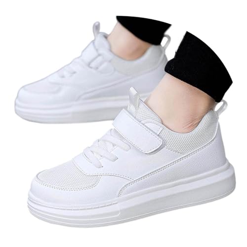 Kinder Laufschuhe Jungen Mädchen Leichte Atmungsaktive Mesh-Sneakers Sport Walking Casual Play Bequeme Athletische Schuhe Für Kinder (White, 33) von Generisch