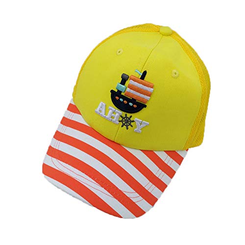 Kinder Outdoor Mesh Cap Baumwolle Segelschiff gestreift Sonnenhut Kind Junge Mädchen UV Schnitt schnell trocknend Sonne Modische Baseballkappe von Generisch