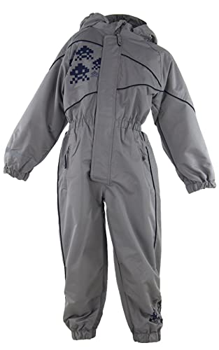 Kinder Regenanzug Regenoverall Jungen Overall Übergangsanzug Gr. 80-122 grau NEU (DE/NL/SE/PL, Numerisch, 104, Regular) von Generisch