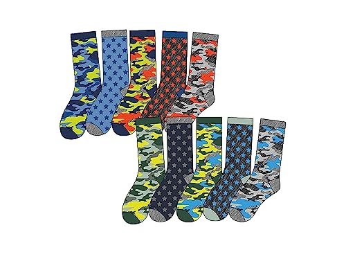 Kinder Socken,Jungen,10er Paar,Baumwolle Öko Tex Standard 100 (as3, numeric, numeric_31, numeric_34, regular, Camouflage) von Generisch