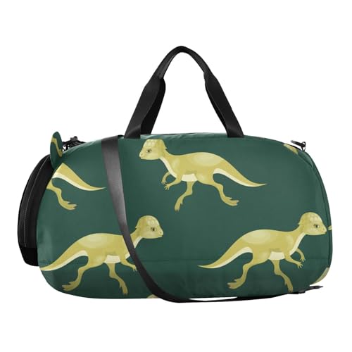 Kinder-Sporttasche, niedliches Dinosaurier-Muster, kleine Reisetasche, leicht, Turnbeutel für Jungen und Mädchen von Generisch