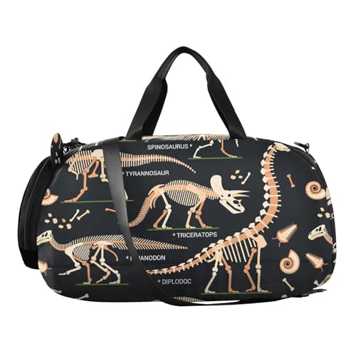 Kinder Sporttasche Dinosaurier-Fossilien Reisetasche Tasche für Sport Fitness Reisen Trainingstasche Gym Bag von Generisch