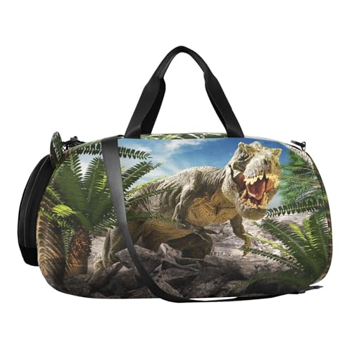 Kinder Sporttasche Dinosaurier Reisetasche Tasche für Sport Fitness Reisen Trainingstasche Gym Bag von Generisch