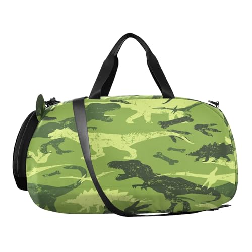 Kinder Sporttasche Grüner Tarn-Dinosaurier Reisetasche Tasche für Sport Fitness Reisen Trainingstasche Gym Bag von Generisch