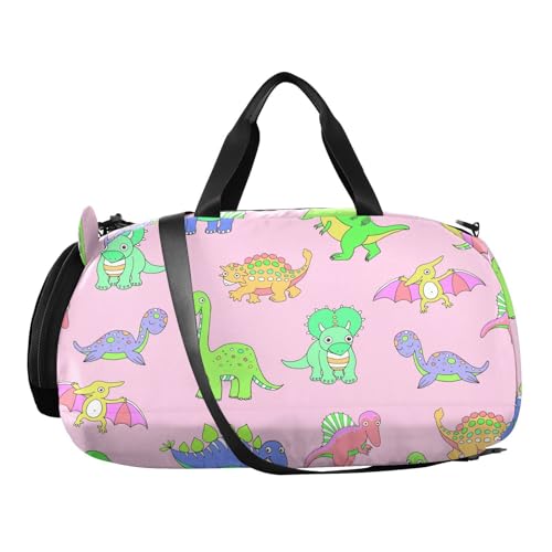 Kinder Sporttasche süße Dinosaurier-Muster Reisetasche Tasche für Sport Fitness Reisen Trainingstasche Gym Bag von Generisch
