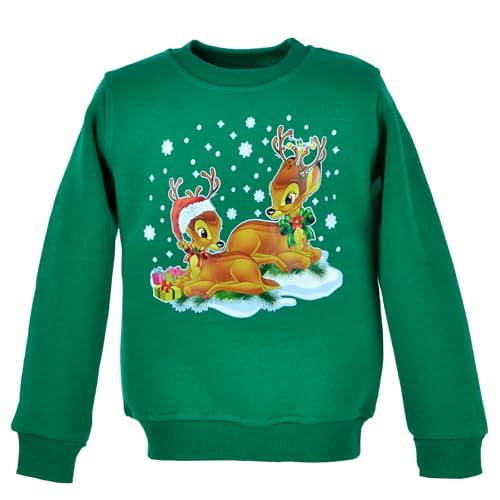 Kinder Weihnachten Pullover | Sweatshirt Jungen/Mädchen | Winterpullover | Rudolph Rentier | Baumwolle | Winter Warmer Langarm (DE/NL/SE/PL, Numerisch, 134, Regular, Pattern 3) von Generisch