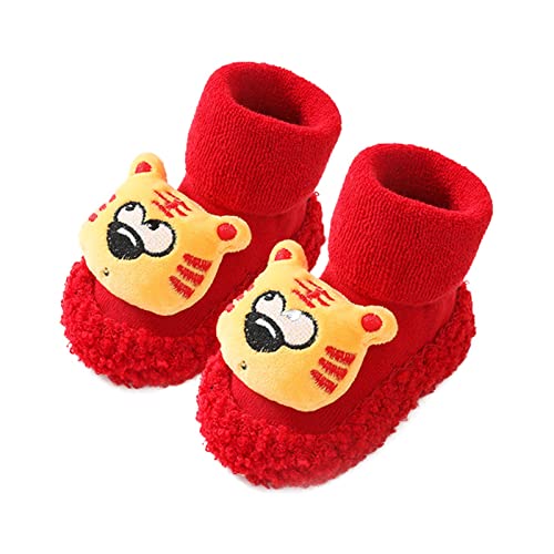 Kinder Winterstiefel Boden verdickt im Winter Kinder Cartoon Dispensing Baby Socken Schuhe Baby Tragestiefel Winter (RD1, 19 Infant) von Generisch