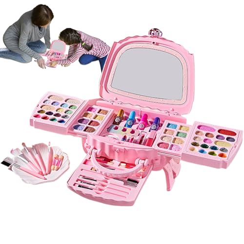 Kinderschminke | Echtes Make-up-Set Für Mädchen - Waschbare Kosmetik Für Kinder Von 3 Bis 12 Jahren Zum Üben Rollenspiele Geburtstage Und Anlässe von Generisch