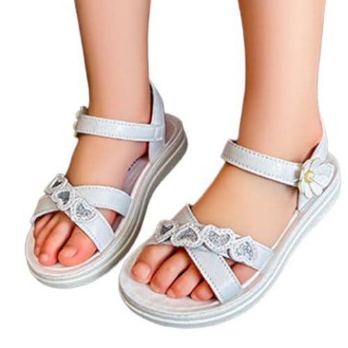 Kinderschuhe Sommer Jungen Neue Modische Western Schuhe Weiche Sohlen Slip Strand Schuhe Mädchen Sandalen Lauflernschuhe Hausschuhe (White, 26-27 Little Child) von Generisch