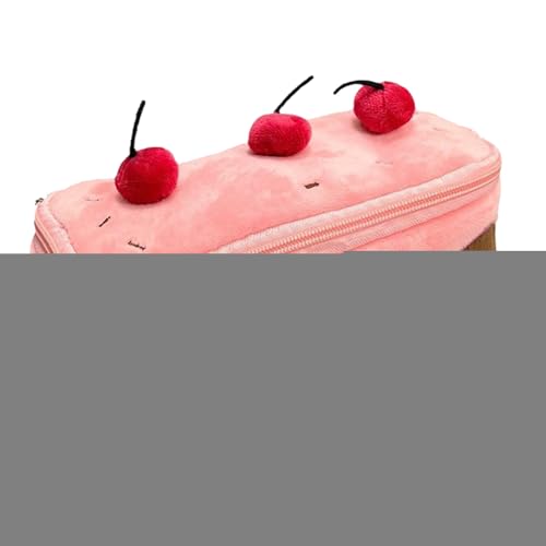 Kirsche Federmäppchen,Süßes Federmäppchen,Spezielles Federmäppchen mit großem Fassungsvermögen, Kirsche-Federmäppchen - Weiches Federmäppchen, Federmäppchen, Federmäppchen für Mädchen, für Radiergummi von Generisch