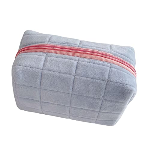 Kissen-Federmäppchen, tragbare Reise-Kosmetiktasche, weiche Kosmetiktasche, Make-up-Tasche mit Reißverschluss, großes Fassungsvermögen, multifunktionaler Kulturbeutel, Organizer für Damen, Mädchen von Generisch