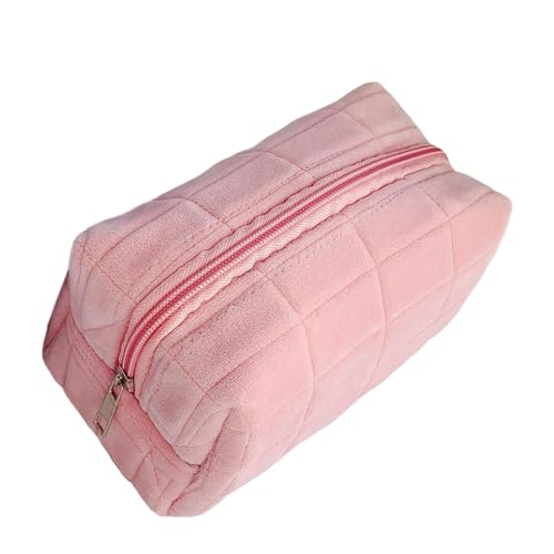 Kissen-Federmäppchen – weiche Kosmetiktaschen, tragbare Reise-Kosmetiktasche, Make-up-Tasche mit Reißverschluss, großes Fassungsvermögen, multifunktionaler Toilettenartikel-Organizer für Damen und Mäd von Generisch