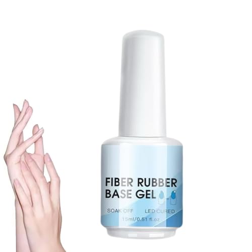 Klarer Glasfaser-Basis-Gel-Nagellack, Nagelreparatur-Gel, Maniküre-Zubehör für Salon, Zuhause, Reisen und Outdoor (1 Stück) von Generisch