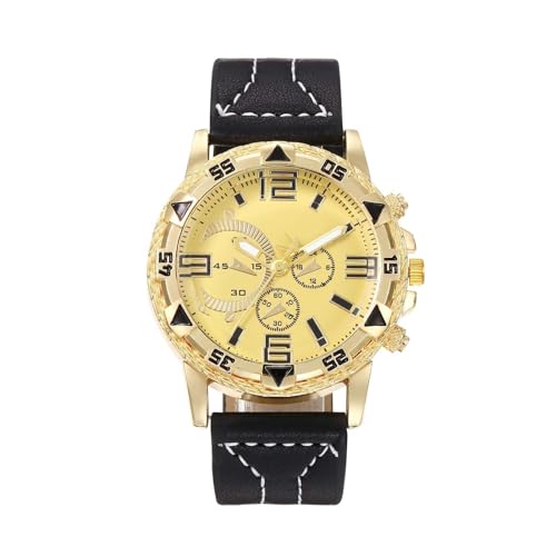 Klassische Herren-Armbanduhr Herrenuhr Business Wear Uhr Casual und Herrenmode Uhr Gold und Silber (B, One Size) von Generisch