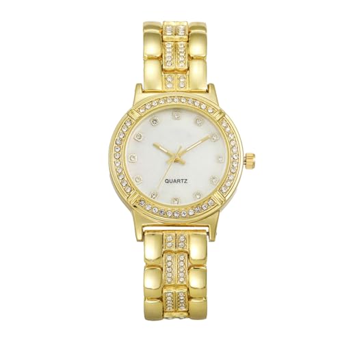 Klassische Herren-Armbanduhr Modische Damenuhr Wunderschöne und kompakte Damenuhr Lässige und einfache Elegante Damenuhr Damen Uhren Analog Quarz Edelstahl (A, One Size) von Generisch