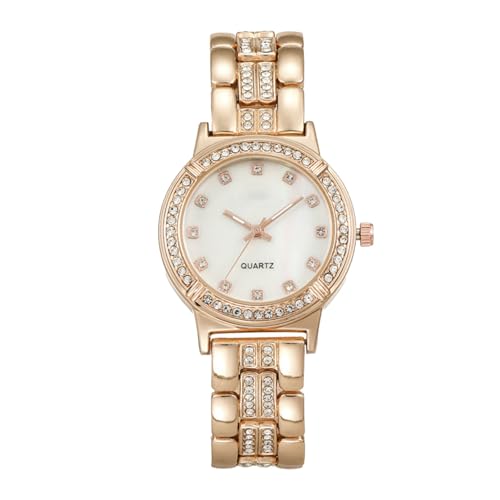 Klassische Herren-Armbanduhr Modische Damenuhr Wunderschöne und kompakte Damenuhr Lässige und einfache Elegante Damenuhr Damen Uhren Analog Quarz Edelstahl (B, One Size) von Generisch