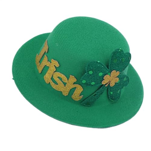 Kleeblatt-Haarschmuck, Kleeblatt-Hut-Haarspange,Hutförmige Kleeblatt-Haarnadel - Grüne irische Festival-Haarspangen, vielseitige, exquisite Kleeblatt-Haarspangen für Dinnerpartys von Generisch