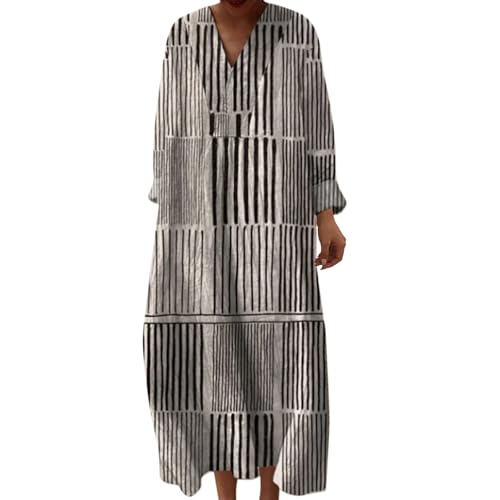 Kleid Elegant Damen Festlich, Rockabilly Kleid, Strandkleid Lang Maxikleider V Ausschnitt Sommerkleider Leicht Und Luftig Boho Kleid Elegante Midikleid Freizeitkleid, Blitzangebote Des Tages Aktuell von Generisch