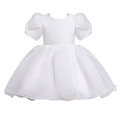Kleid Mädchen Prinzessin Kleid Partykleid Abendkleid Mädchen Puffärmel Blumenmädchenkleider Geburtstag Hochzeit Kleider A-Linie Gazerock Festliche Kleider Elegant für Hochzeit Freizeitkleid von Generisch