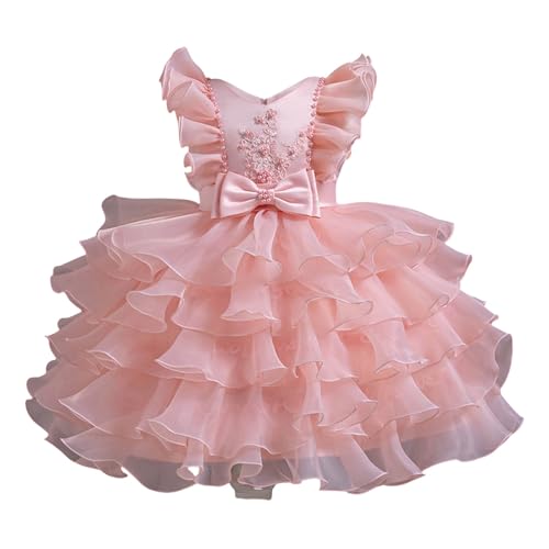 Kleid für Mädchen Mesh A Line Casual Partykleider Lieblich Ballkleider Tüll Prinzessin Partykleid High Low Rundhals Freizeitkleid Cocktailkleid Elegant von Generisch